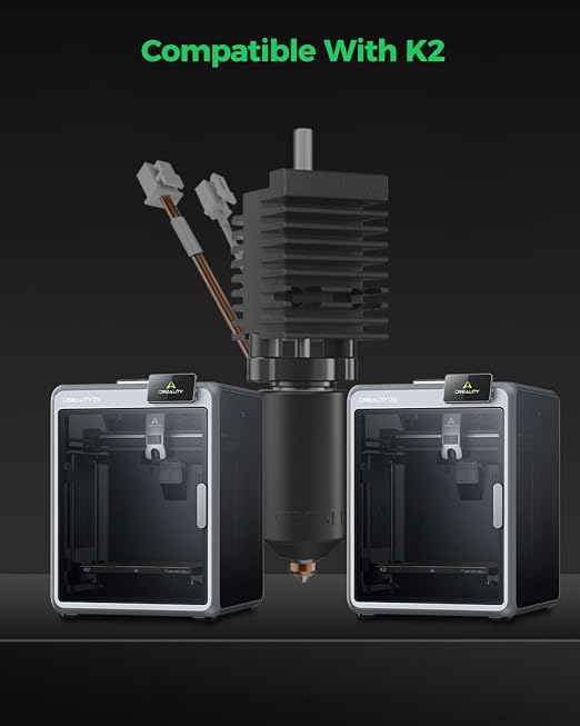 Creality Official K2 Ceramic Heating Block Hotend Kit, with Quick-swap Nozzle Kit, Supports 300°C High Temperature, All-Metal Integrated Design Extruder Hotend Kit for 3D Printers K2 Combo