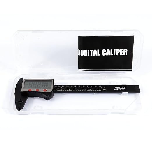 6" Digital Caliper | Large LCD, Metric / Imperial / Fraction, 0.0005 in / 0.01 mm, 4-Mode Measure (Outside / Inside / Depth / Step), Hard Case
