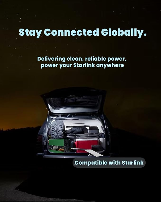 2000 Watt Pure Sine Wave Inverter, DC 12V to 120V AC Power Inverter for Vehicle, RV, Truck, Off-Grid, Car Power Inverter with 4 AC Outlet, 5V/3.1A USB, Surge 4000W