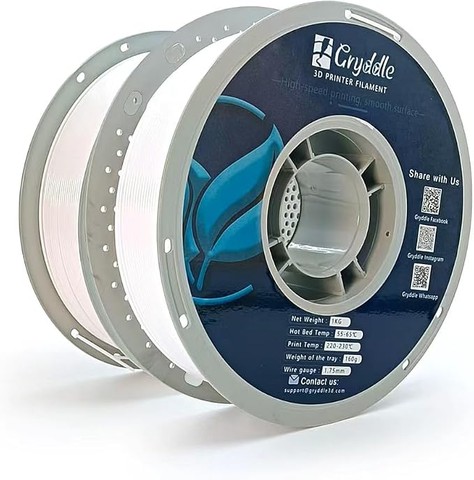 PETG 3D Printer Filament,1.75 mm 1KG (2.2lbs) ±0.24 mm High Precision, Dimensional Accuracy,High Toughness & Heat Resistance, Widely Compatible with FDM Printers