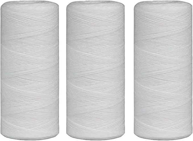 CFS – Heavy-Duty String Wound Water Filter Cartridges Compatible with BF36, BF36, BF6, BF7, BF9C Filter Housings Models – Removes Bad Taste – Whole House Replacement Filter Cartridge (3 Pack)