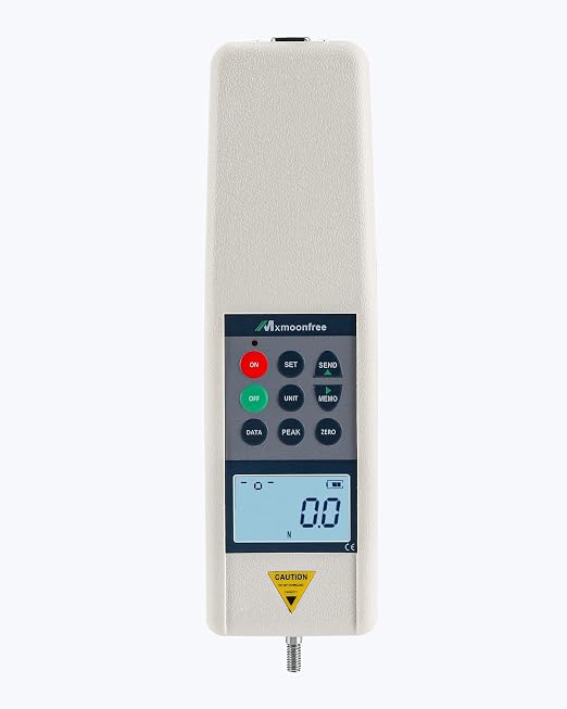 500N Digital Force Gauge Push Pull Meter with USB Output | Tension Compression Destructive Testing Auto Backlit LCD Auto Power Off High Precision Load Cell for Lab Industrial QC