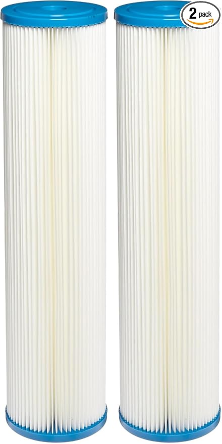 Hydronix SPC-45-2030 Pleated Water Filter Whole House Commercial Industrial Washable and Reusable 4.5" x 20" - 30 micron (Pack of 2)