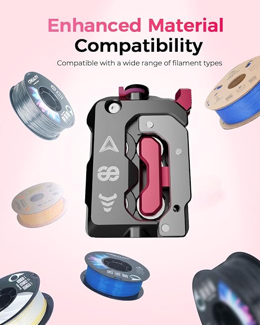 Creality Official K1C/K1 SE Extruder, Upgrade K1 Series DXC Extruder Kit, Innovative Feeding System Reduces Filament Wear by 60%, Plug-and-Play Operation& Built-in Filament Sensor Detection