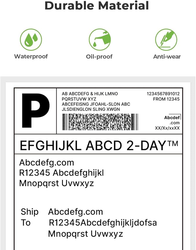 4x6 Thermal Labels, NELKO Thermal Direct Shipping Label (Pack of 1000 4x6 Fan-Fold Labels), Compatible with Rollo, JADENS, iDPRT, MUNBYN and Most Thermal Printer, Perforated, Commercial Grade