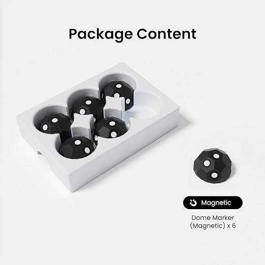 Revopoint 6 Pieces 3D Magnetic Dome Marker Kit for 3D Scanning, 3D Scanning Markers for 3D Scanners, 3D Tracking Dots for Preventing Tracking Loss and Enhance Accuracy, 3D Reference Point Marker