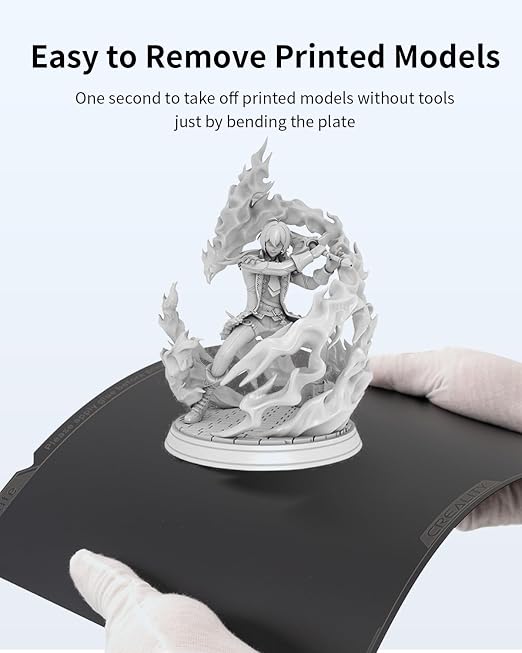 Creality Official K1 Build Plate Smooth Surface 235x235mm PEI Sheet Flexible Removable Spring Steel Bed Plate for Ender 3 V3/3V3 SE/3V3 KE/3 S1/3 S1 Pro/5 S1/CR-10SE (Without Magnetic Base)