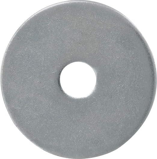 Hillman 100 Pcs Zinc Fender Washers (3/8" x 2") | Large OD Flat Washers for Bolts, Nuts & Screws | Zinc-Plated Steel Hardware for Sheet Metal, Wood & Fastening Projects