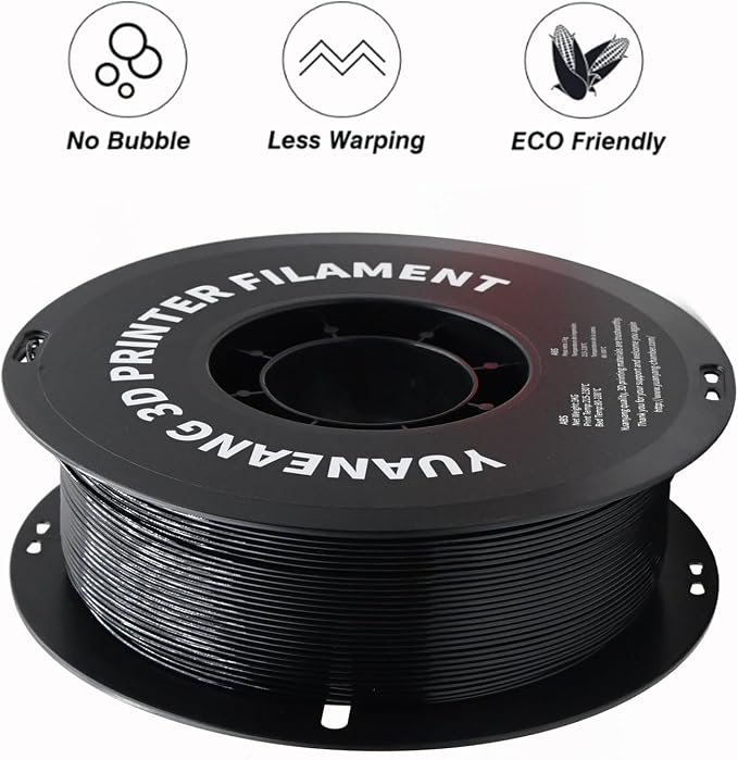 PETG 3D Printer Filament 1.75mm, 2-Roll (Black & White), Strong & Durable, Heat-Resistant, Low-Warp, Smooth Printing Performance, Ideal for Functional Parts & Everyday Prototyping