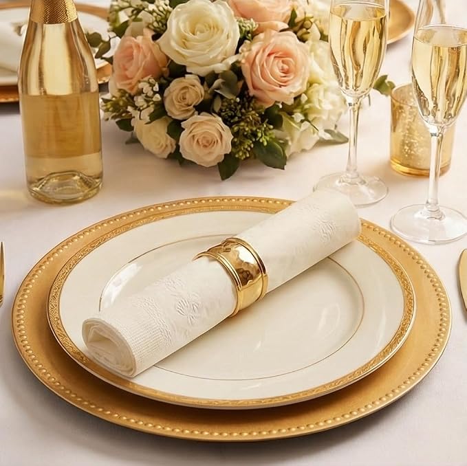 400 White Dinner Napkins 2-Ply - Eight Fold - 16.5"X15" - Dinner Napkins Disposable, Guest Bathroom Essentials, Perfect For Wedding, Bridal Shower Napkins And Party, Napkins Bulk