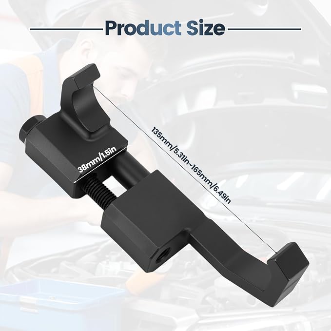 5460 Serpentine Belt Tensioner Tool, Belt Tension Compressor & Spring Compressor for Engine Drive Belts/Tensioner Pulleys, Forged High Carbon Steel, Rustproof, Adjustable Arm
