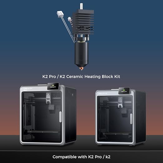 Creality Official K2/K2 Pro Ceramic Heating Block Hotend Kit, Unicorn Quick Swap Nozzle Kit, 300°C High Temperature Resistant, All-Metal Integrated Design Kit for Creality K2 and K2 Pro 3D Printers