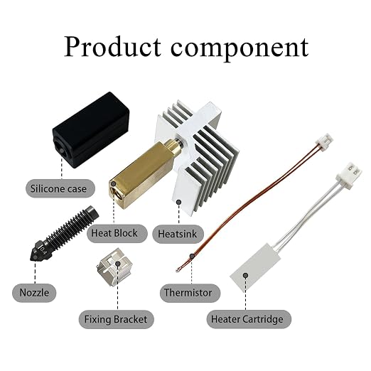 3PK 0.2/0.4/0.6MM CC2 Hardened Steel Ceramic Hotend for Centauri Carbon 2 | 350°C Heat-Resistant Print Head, Quick-Detachable Nozzles, 500 mm/s High Rapid with Heater Cartridge Heating Block for Elegoo