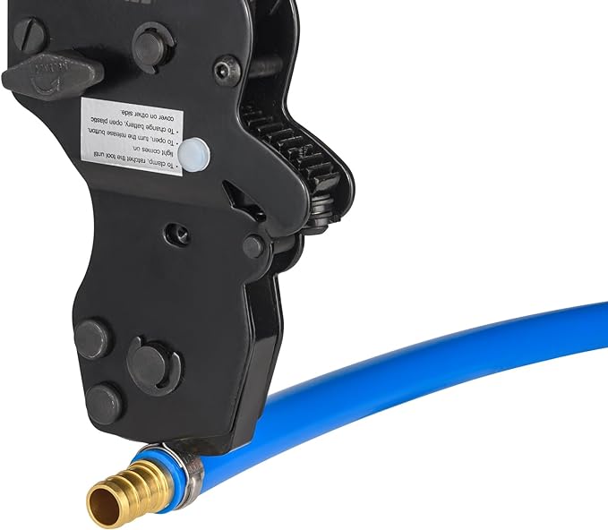 PEX Ratchet Cinch Clamp Tool with Holster for Stainless Steel Clamp Rings, One-Hand Ratchet Design Crimper Tool from 3/8", 1/2", 3/4", 5/8" and 1", ASTM2098