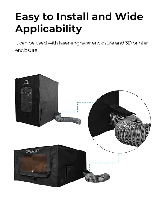 Creality Official Fan Extraction Kit for Ender Plus 3D Printer Enclosure with Fan Interface and Laser Engraver Enclosure