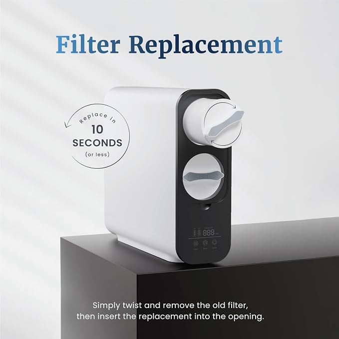Mist- MRF3 Replacement Filter For Reverse Osmosis Water Filter, Under Sink Water Filtration, Tankless RO System, 2:1 Pure to Drain Reduces TDS, 600 GPD, Smart Visual Display, IAPMO Certified