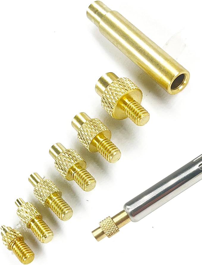 Heat Set Insert tip Tool Vertical Heat Pressing Machine Heat Brass Inserts 3D Printing and 360pcs Thread Knurled Nut M2 M2.5 M3 M4 M5 M6 (Heat Set Insert Tool)