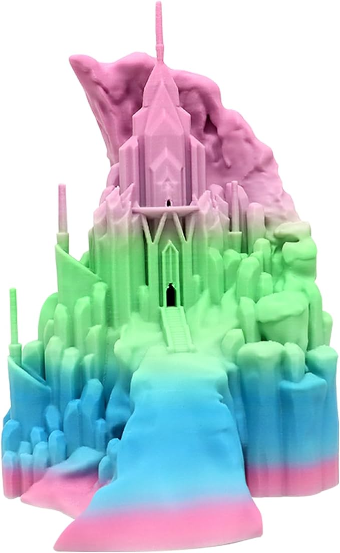 RepRapper Rainbow PLA Filament, Multicolor PLA 1.75 mm Filament, (+-0.03 mm), Fast Change 1 kg PLA Filament 1.75 mm, Multi-Color 3D Printing Materials for 3D Printer, Matte Rainbow