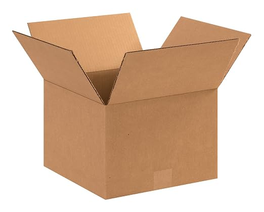 BOX USA 12 x 12 x 8 Corrugated Cardboard Boxes, Small 12"L x 12"W x 8"H, Pack of 25 | Shipping, Packaging, Moving, Storage Box for Home or Business, Strong Wholesale Bulk Boxes