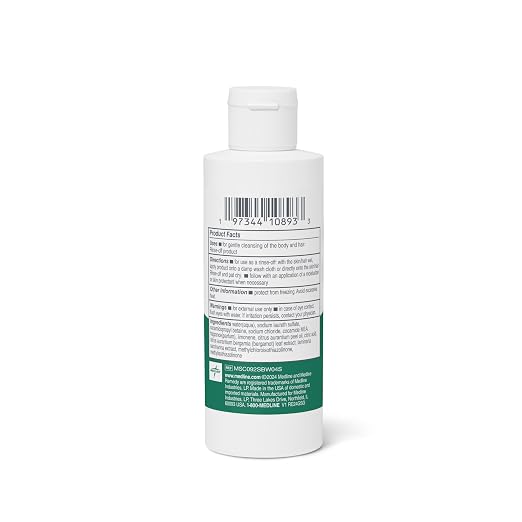 Medline Remedy Essentials Shampoo and Body Wash (4 fl oz), Full Body Cleanser with Aloe, For Adults & Elderly, Easy Rinse Gel for Bath, Shower or Bedside Bathing - 60 Count