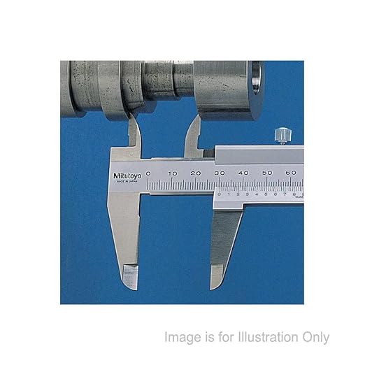 Mitutoyo 531-128 Vernier Calipers, Stainless Steel, for Inside, Outside, Depth and Step Measurements, Inch/Metric, 0"/0mm-6"/150mm Range, +/-0.0011"/0.03mm Accuracy, 0.001"/0.02mm Resolution, 40mm Jaw Depth | Stainless Steel