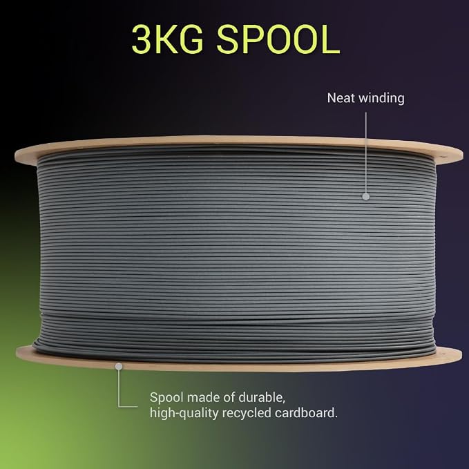 Polymaker Fiberon PA6-GF Glass Fiber Nylon Filament 1.75mm Grey 3kg, Fiberon PA6-GF Nylon Warp Free 1.75mm 3D Printing Filament