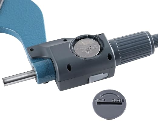 Accusize Industrial Tools 3-4''/75-100 mm by 0.00005''/0.001 mm 2 Key Electronic Digital Outside Micrometer, mm/Inch, Metric/Imperial, Md71-0004 | 2-Key Electronic Digital, Carbide-Tipped, Data Output, 0.00005 in Resolution