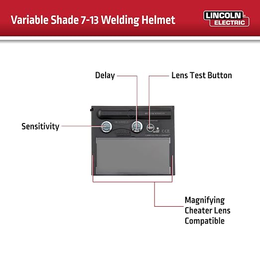 Lincoln Electric No Rules No Limits Welding Helmet K4983-1, Auto Darkening, Lightweight Weld Headgear, Shade 7-13, Grind Mode, Use for Stick, TIG, Pulsed TIG, MIG, Pulsed MIG, Flux Core, Gouging