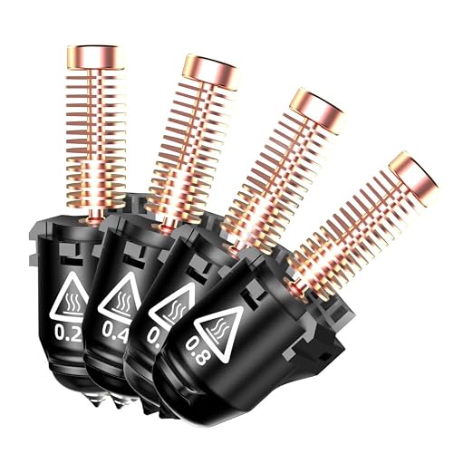 FLASHFORGE Adventurer 5M Series 3D Printer Nozzle Assembly, 3S Quick-Detachable Nozzle,Max 280℃ High Temperature & High Flow 32mm³/s Nozzle for Adventurer 5M/5M Pro 3D Printers(4pcs Nozzles Set)