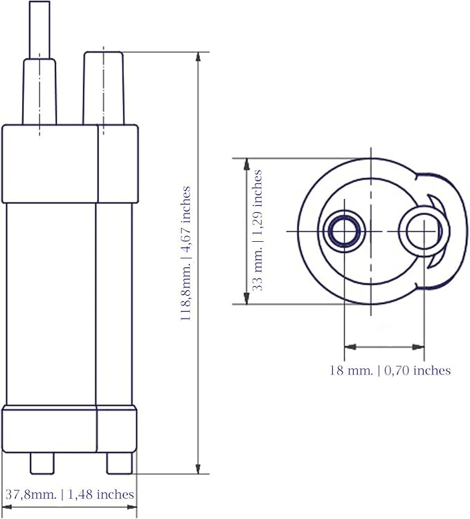 12V Submersible Water Pump - German Made (3.4GPM / 26ft.) | Portable RV Water Pump - Works with Electric Switch in 12V Faucets | 12 Volt Small Water Transfer Pump for Camper, Marine, Jerry Can