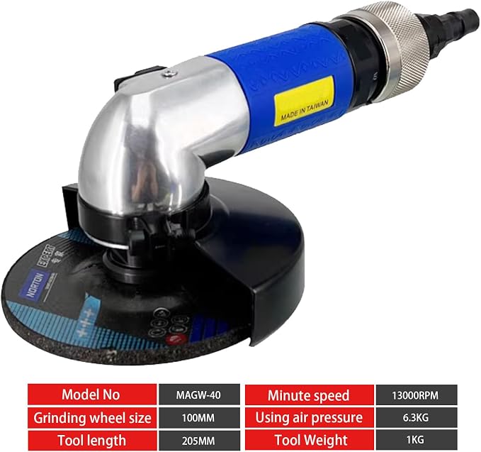 MAGW-40 Pneumatic Angle Grinder 4" Straight Grinder Chassis 100MM Grinder