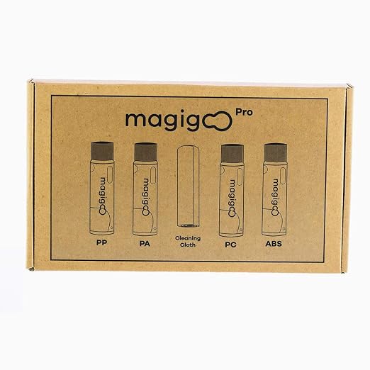 Magigoo - MKit2018 3D Printer Adhesive Pro Kit w/Cleaning Cloth for Nylon, PP, PC, ABS, PLA - Works on Flex Plates, Glass, PEI, Buildtak, Kapton & More - Easy Apply, Release, and Clean (4-Pack, 50mL)