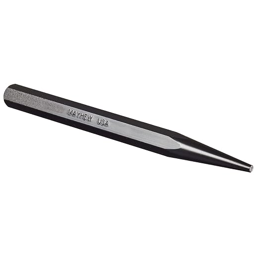 Mayhew Tools 20020 Solid Punch, 3 mm x 5", Black Oxide Finish