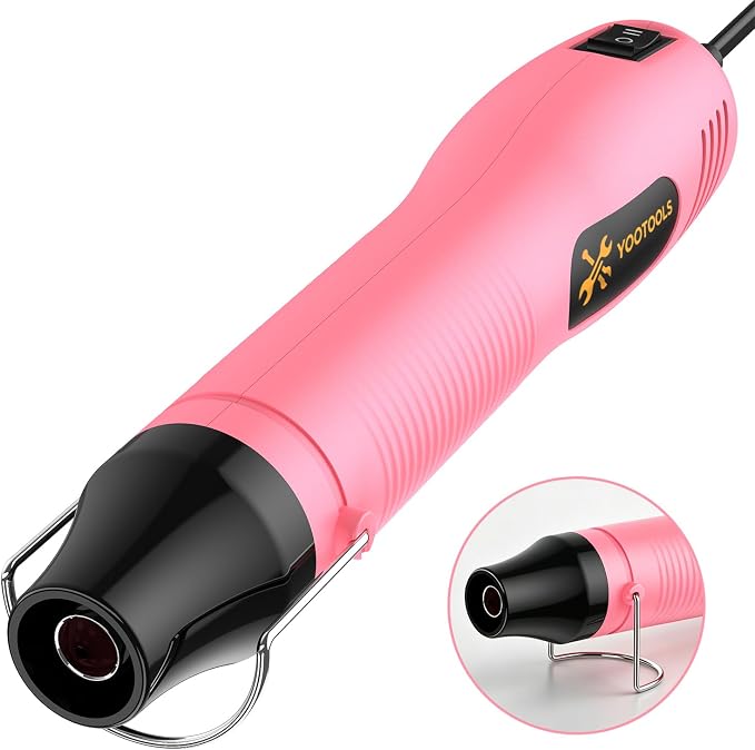 Heat Gun Kit with Mini Heat Gun, 900W & 330W Dual Temperature Hot Air Gun Set with 4 Nozzles, Heat Shrink Tubes, Scraper & Tool Box for Crafts, Resin, Vinyl Wrap, Soldering and Phone Repair