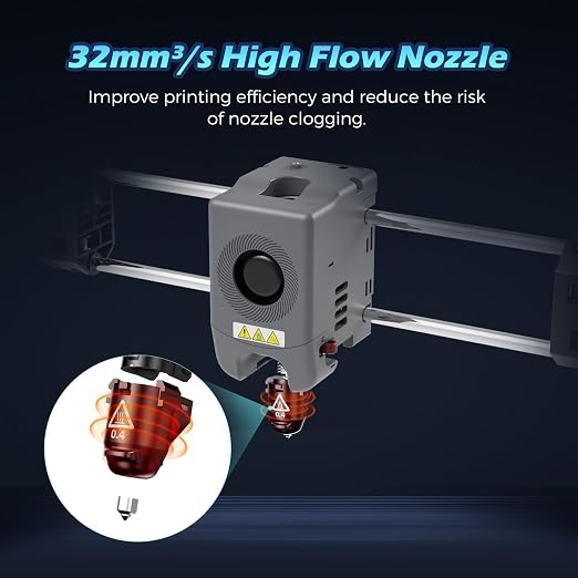 FLASHFORGE Adventurer 5M Pro Nozzle, 0.6mm Hardened, 280℃ High Flow 32mm³/s for Stable High-Speed Printing, Compatible with Adventurer 5M Hotend, Perfect for High-Strength Filaments