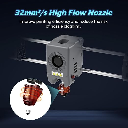 FLASHFORGE Adventurer 5M Nozzle, All Sizes 4-Pack Nozzle Set, 280℃ High Flow 32mm³/s Nozzle for Stable High-Speed Printing, Adventurer 5M Pro Hotend, 3S Quick-Detachable Nozzle