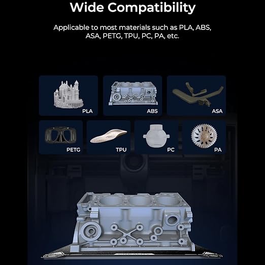 Creality K1 Texture PEI Build Plate Kit, Flexible Spring Steel Platform with Texture PEI Surface and Magnetic Base Sheet Kit for K1, Ender 3 S1/Pro, Ender 3 V3 SE, Ender 5 S1 3D Printer 235x235mm