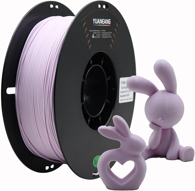 Matte 3D Printer Filament, Dimensional Accuracy +/- 0.02 mm, 1 kg Spool(2.2lbs), 1.75 mm PLA,Matte Taro Purple