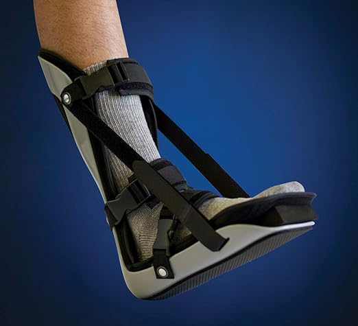 United Ortho USA12033 Plantar Fasciitis Adjustable Leg Support Brace Fits Right or Left Foot for Soreness Relief, Foot Pain and Stretching, Small, Black