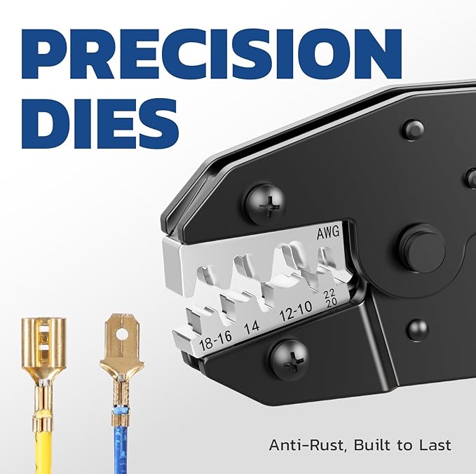 haisstronica Crimping Die for Open Barrel Terminals,22-10 AWG