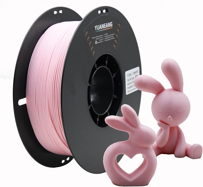 Matte 3D Printer Filament, Dimensional Accuracy +/- 0.02 mm, 1 kg Spool(2.2lbs), 1.75 mm PLA,Matte Pale Pinkish-Purple