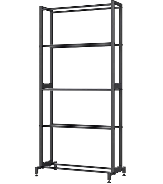 BIQU Filament Storage Rack 5 Tier, Panda Feed Rack 3D Printing Supplies Holder Shelf, Hold 40+ 1kg Spools, Heavy Duty All Metal Filament Organizer for for 3D Printing Farm/Studio