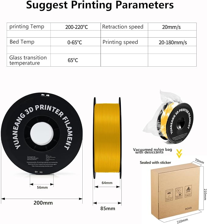 Silk Dual-Color PLA Filament 1.75mm Red-Gold, ±0.03mm Precision, 1kg Spool (2.2 lbs), Smooth Gradient Two-Tone PLA, Neatly Wound & Compatible with Most 3D Printers