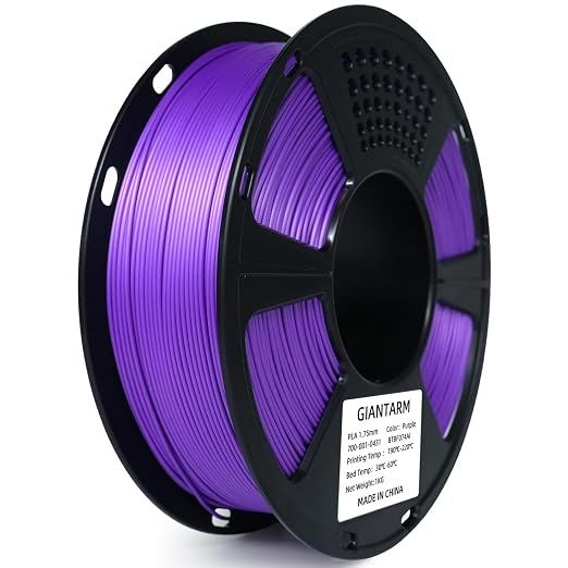GIANTARM 3D Printer Filament, Purple Pla Filament, 1Kg(2.2lbs) Spool, 1.75mm Dimension Accuracy +/- 0.03mm, 3D Printing Filament