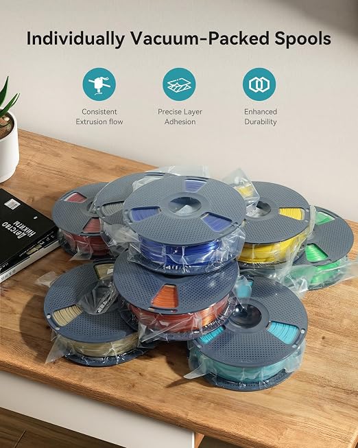 Matte PLA Filament 1.75mm, 1kg(2.2lbs) 3D Printer Filament, Smooth Matte Finish, Less Brittle, Dual Color Appearance from Different Angles, RedYellow