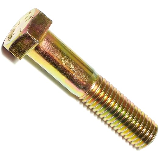 Hard-to-Find Fastener Grade 8 Hex Cap Coarse Large Bolts, Midwest Assortment Refill, Steel Hex Bolts for Construction, Home Improvement, 5/8-11 x 3 - Inch, Pack of 4