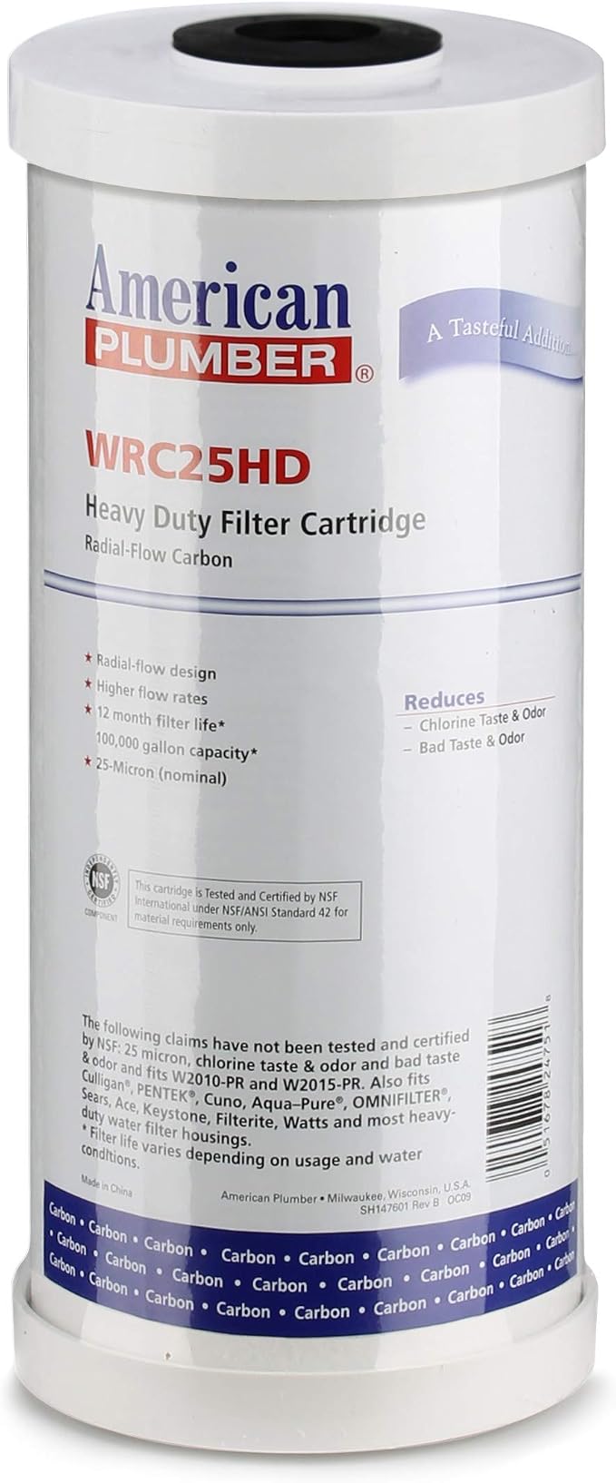 AP American Plumber WRC25HD Heavy-Duty Radial-Flow Carbon Filter Cartridge (10)