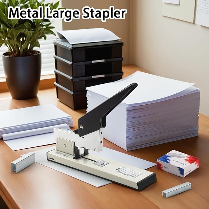 IMLIKE Heavy Duty Stapler with 2000 Staples:200 Sheets High Capacity Manual Desk Stapler,No Jam,Non-Slip,Include High Strength 23/13 & 23/23 Staples