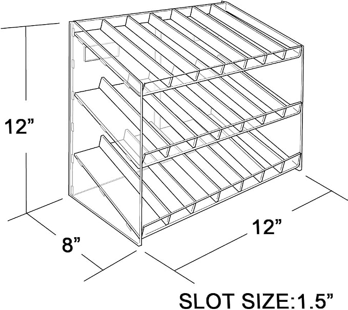 Azar Displays 222988 3-Tiered, 21 Compartment Cosmetic Tray