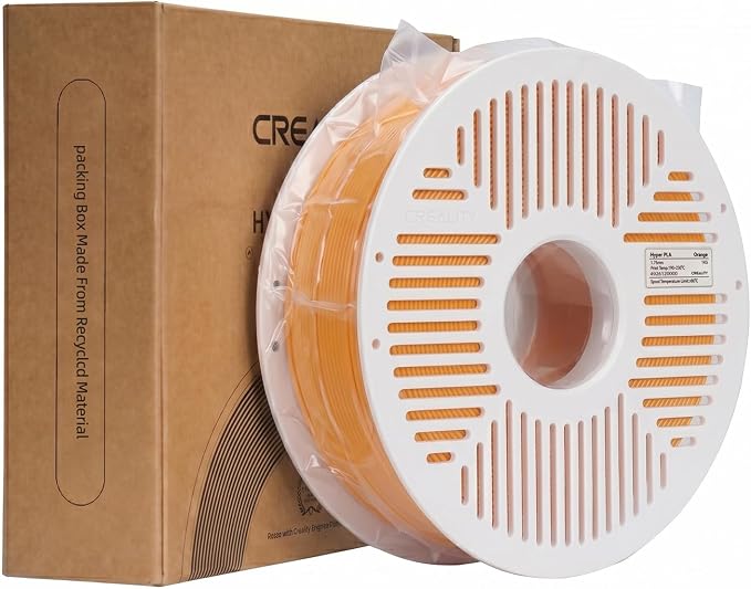 Creality PLA Filament with Reusable Spool 1KG, 1.75mm PLA 3D Printing Filament 2.2lbs High Dimensional Accuracy, Easy Installation Detachable Spool, Fits for Most 3D Printers, Orange